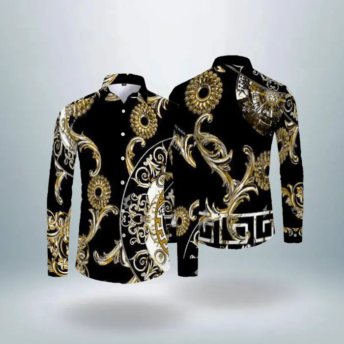 Luxury long sleeve shirt versace pattern hot gift - 7878